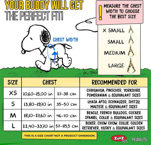 Snoopy - Arnés Sin Tirones Para Perros Pequeños Y Razas Gran