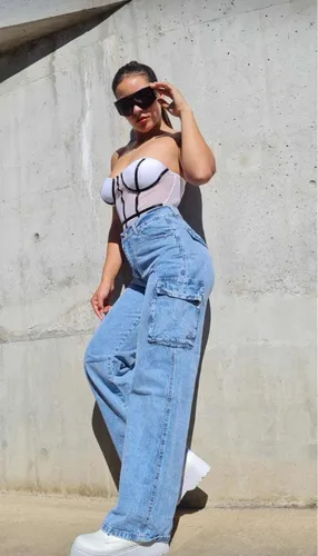 Pantalones wide leg mujer hotsell