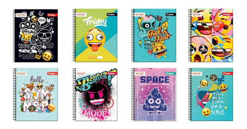 Pack Cuadernos Universitarios Torre Clásico Emoji 100h X10ud