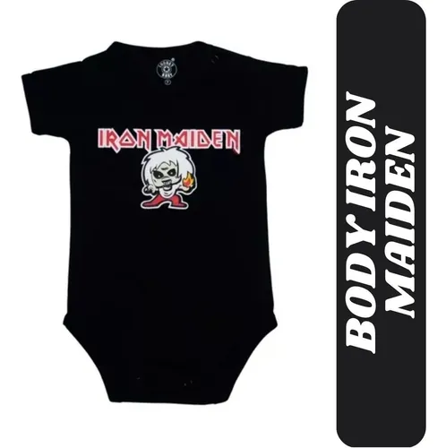 Body De Bebe Tem tico Mesversario Iron Maiden MercadoLivre