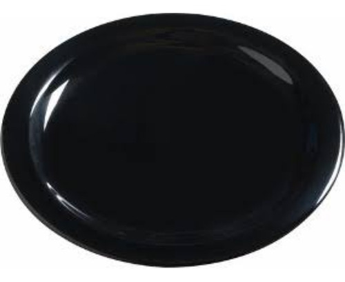 Plato Melamina Negra Pastelero 10 Piezas
