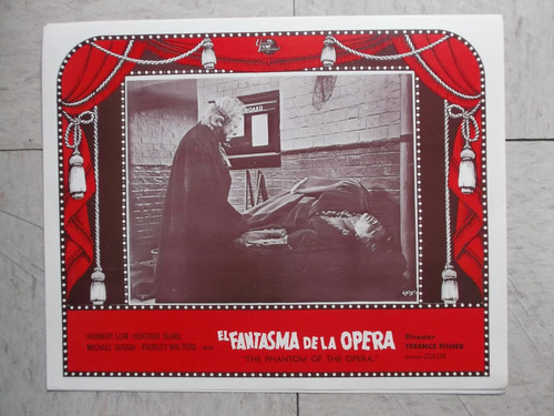 Original Lobby Card De Herbert Lom El Fantasma De La Opera!