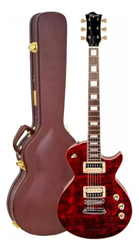 Guitarra Les Paul Tagima Mirach Fl Transparent Red + Case