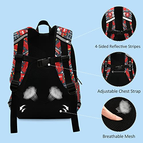 Mochila Para Coche De Bomberos Fisyme, Mochila Escolar Para