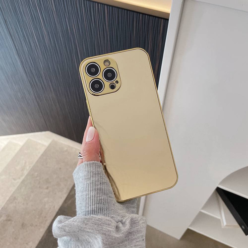 Funda Protectora Acrílica Efecto Espejo Para iPhone X Xs Max Xr 11 12 13 14 15 16 Pro Max 14plus 15plus 16plus