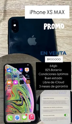 iPhone XS Max 64 Gb Gris Espacial (Usado)