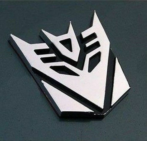 Insignia Emblema En 3d Con Relieve De Autobot Decepticon Cromado