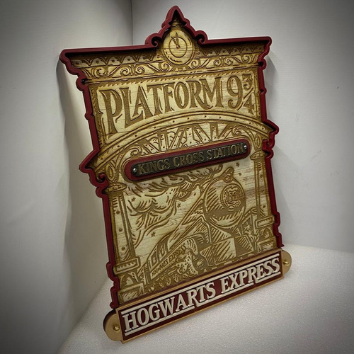 Cuadro Cartel Decorativo Corporeo Platform 93/4 Harry Potter