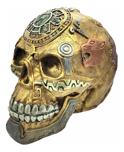 Calavera Maya Ultra Dorado 35cm