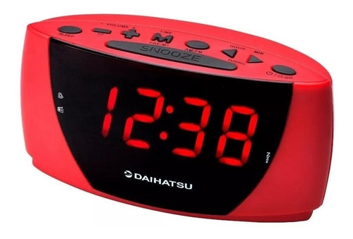 Radio Reloj Digital Daihatsu D-rr18 Am Fm Rojo