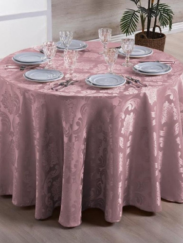 Toalha De Mesa Redonda Jacquard 2,60 P/ Casamento Oferta