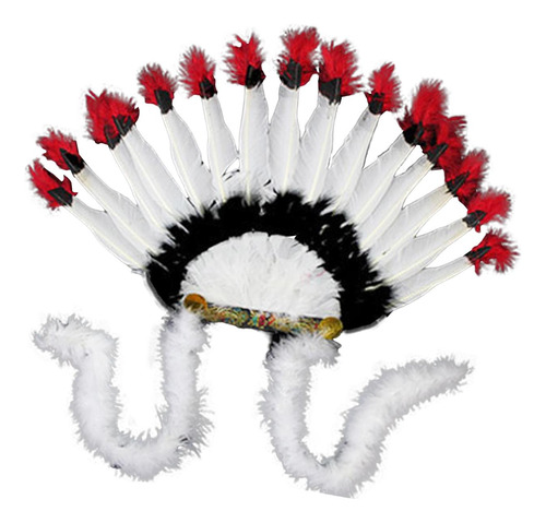 Tocado De Plumas Sombrero Indio Para Disfraz De Carnaval