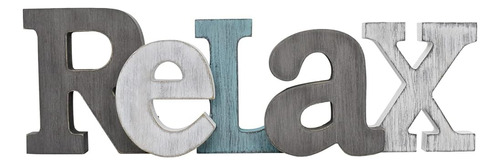 E-view Rústico Madera Teal Home Sign Decorativo Cut Letters 