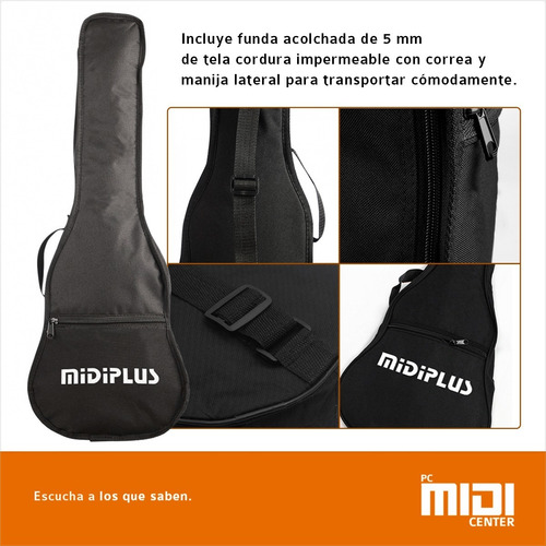 Imagen 6 de 10 de Ukelele Soprano Midiplus Madera Varios Colores + Funda