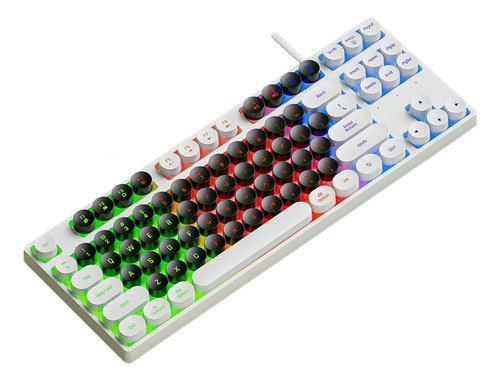 Teclado Rgb De 87 Teclas Para Jugadores,estilo Punk,gamer