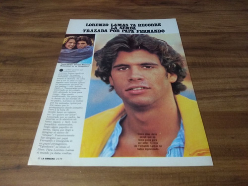 (g152) Lorenzo Lamas * Clipping Revista 1 Pg * 1979