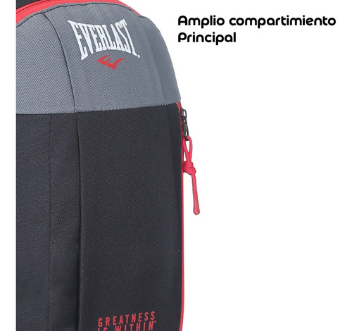 Mochila Everlast Running 10l Deportiva Liviana Urbana Unisex Color Gris verde Diseño De La Tela Liso