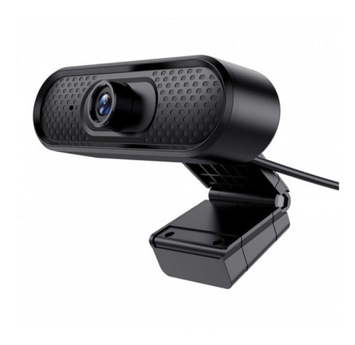 Imagen 1 de 5 de Webcam Hoco Di01 1080p Con Microfono Usb Negro