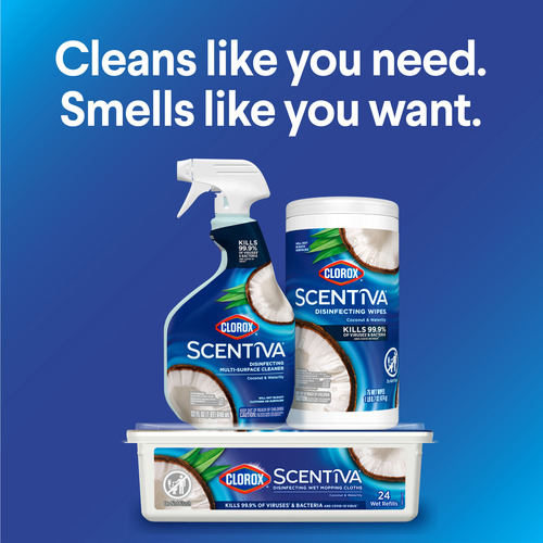 Clorox Scentiva Toallas De Trapeador Coco 25 Pzas **imp