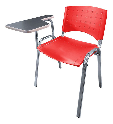Silla Pupitre Universitaria Silla Para Capacitacion Colegios Cursos Estructura Integramente Cromada C/ Color Rojo