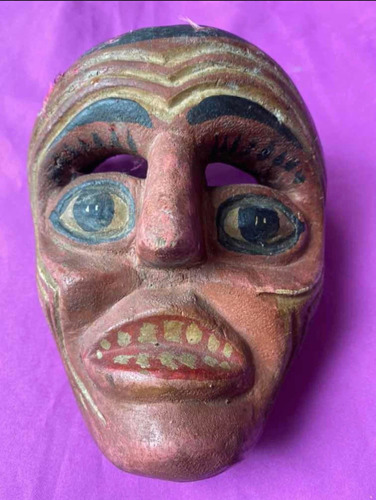Máscara Antigua Arte Madera Antigüedades Artesanía Carnaval