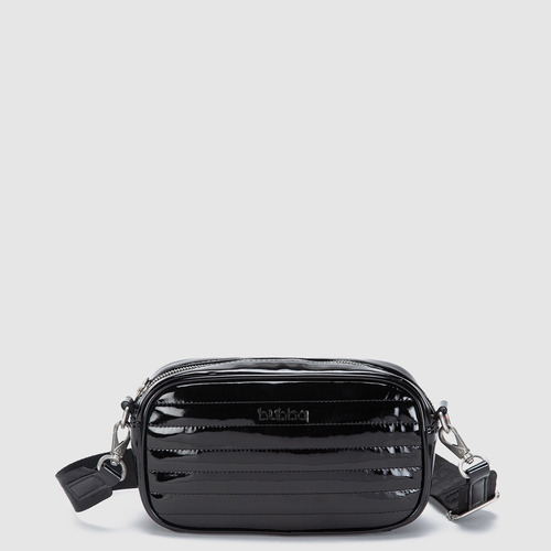Bolsa Bandolera Crossbody Bubba Bags Purse Gloss Unisex Black Lisa Metalicos Negro