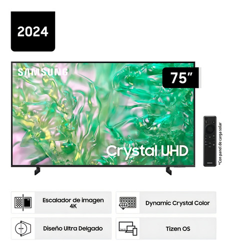 Tv Samsung 75 Crystal 4k Uhd Du8000 Tizen Os Smart (2024)