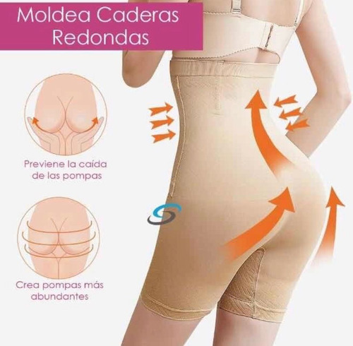 Imagen 5 de 10 de Panty Faja Reductora Short Doble Compresión Shaperx Bk 114