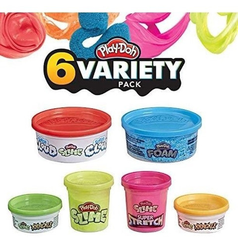 Imagen 2 de 2 de Slime Play-doh Con 6 Variedades De Slime Diferentes Juguete