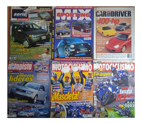 Revistas Motos Y Autos  Años Noventa Mucha Variedad