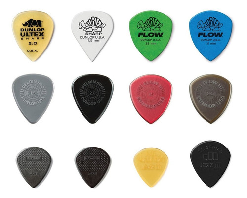 Picks Para Guitarra Dunlop Pack X12 Pvp 118