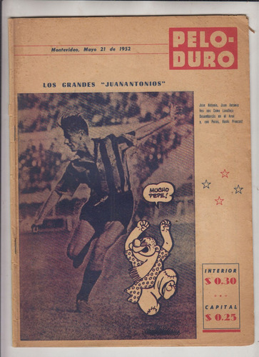 1952 Futbol Uruguay Pepe Schiaffino Peñarol Tapa Peloduro