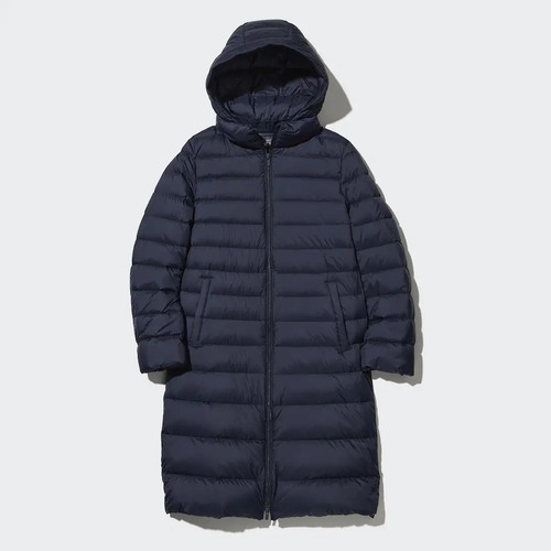 Tapado Uniqlo Ultra Light Down Coat Azul Capucha Desmontabl