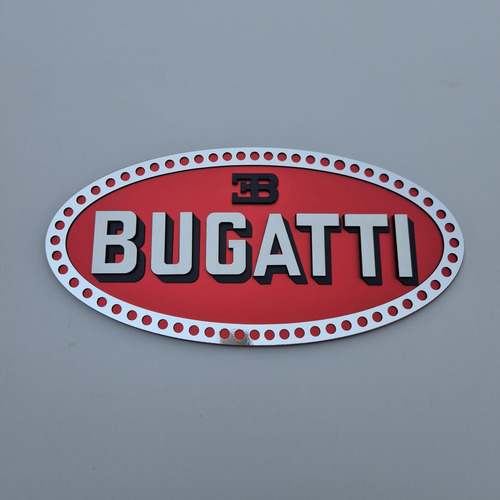 Cuadro3d Escudo Bugatti Roll Royce Aston Martin 40cm Exotic Bugatti