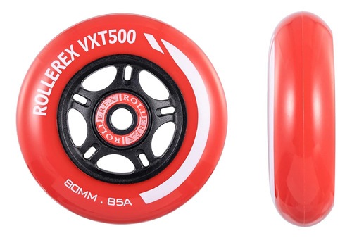 Ruedas Vxt500 Para Patines En Linea 80mm Rojo 2un