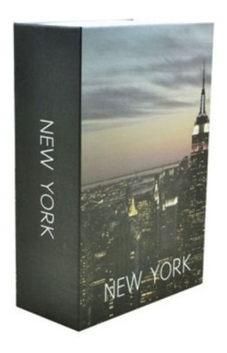 Imagem 4 de 8 de Cofre Camuflado Com Chave Em Formato Livro Grande New York