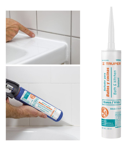 Combo Silicona Blanca 280 Ml 3 Unidades + 1 Aplicador