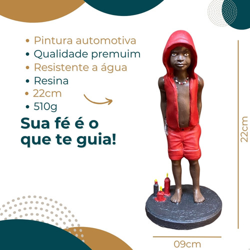 Exu Mirim (r) 22cm - Resina - Umbanda Candomble