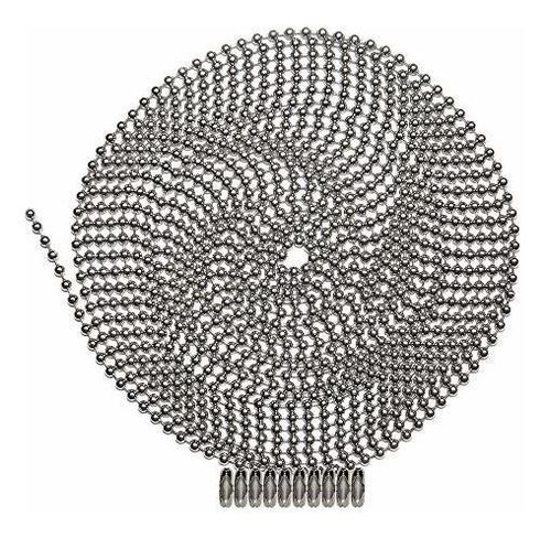 Cadena De 10 Pies De Longitud Bola, Número 3 Tamaño, Acero N