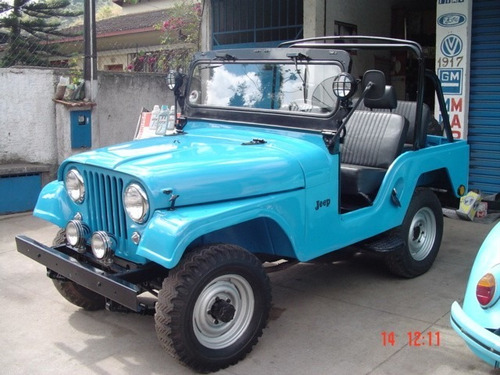 Jeep Willys 4x4 Gasolina 1972 Azul Restaurado Original