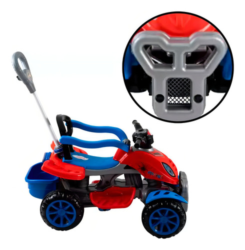 Soporte para objetos infantiles con forma de araña con forma de cuadriciclo