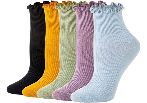 Calcetines Tobilleros Para Mujer Calcetines Con Volantes Cal