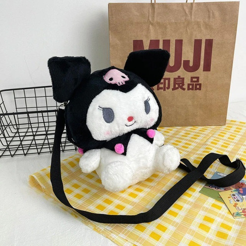 Imagen 2 de 5 de Bolso Cartera Felpa Kuromi V2