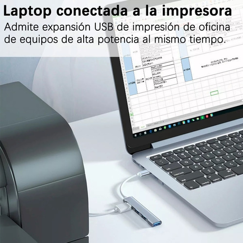 4 En 1 Tipo C Hub Adaptador Para Laptops/macbook Con Usb 3.0