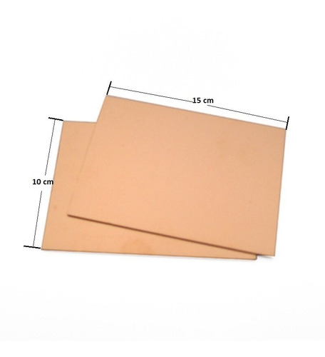 Imagen 1 de 1 de Placas Virgen De Circuitos Impresos 2 Unidades (10cm X 15cm)