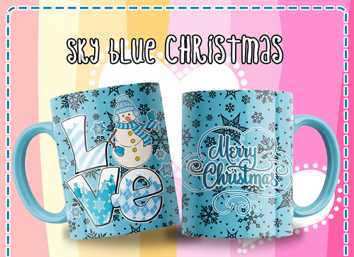 12 Png Navidad Sublimacion Tazas Muñecos De Nieve Psd