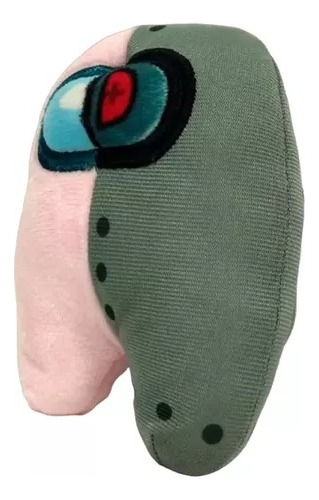 Peluche Among Us P.m.i 13cm Mitad Color Verde/rosa Febo