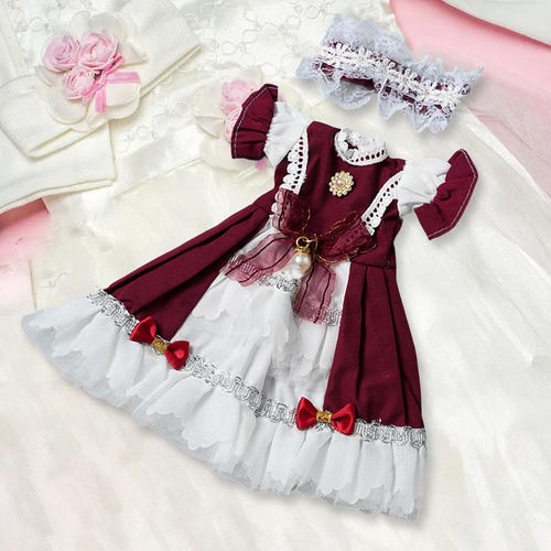 5 Vestido De Princesa Para Muñeca, Haz Tus Propias Rojo