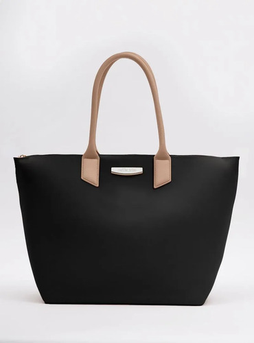 Bolsa Petite Jolie Big Shopping Preto/avela Pj11275 Cor Preto Desenho Do Tecido Lisa