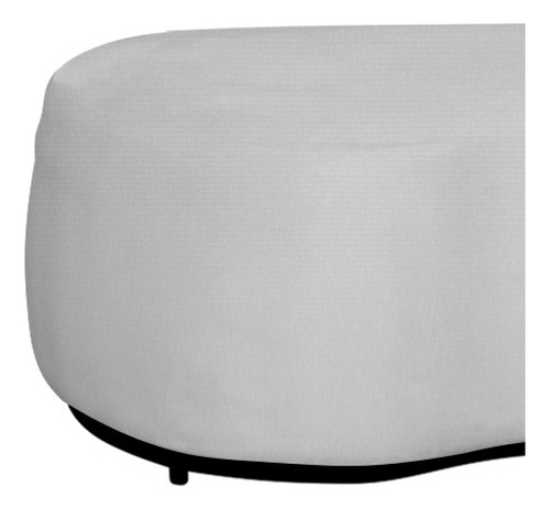 Puff Decorativo Beatriz Orgânico Corino Branco